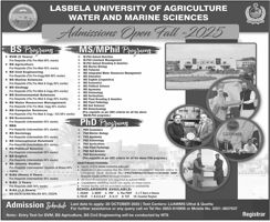 Admission notice for Sindh University Mirpurkhas Campus