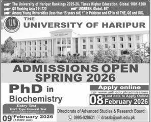 Admission notice for King Edward Medical University Lahore