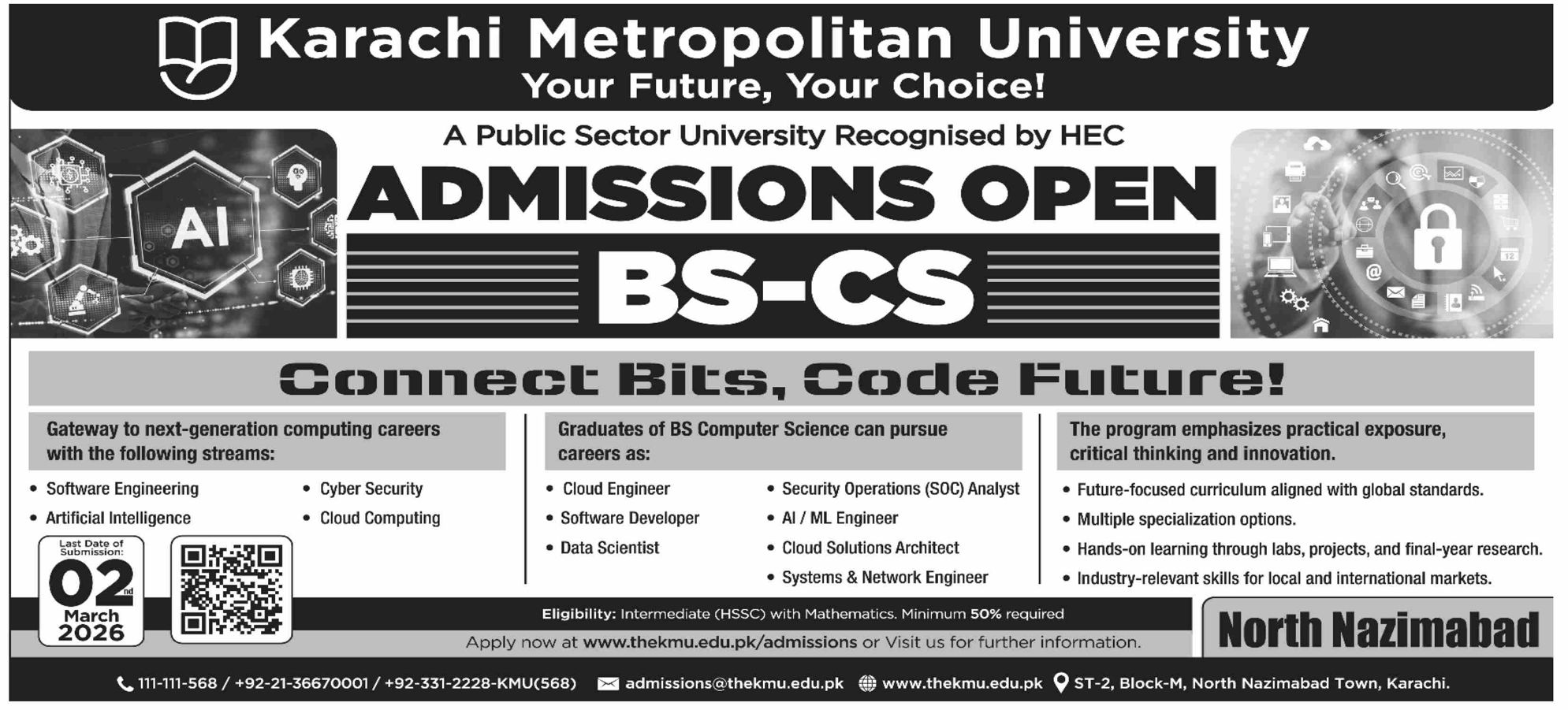 Admission notice for Cadet College Humak, Islamabad