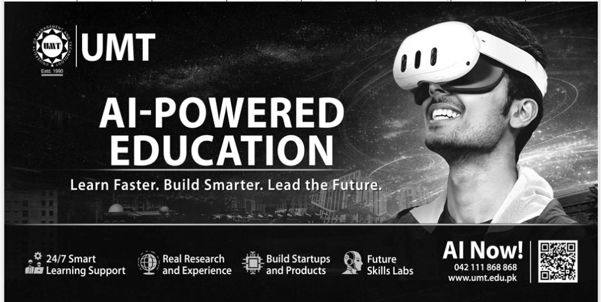 Admission notice for University Of Management And Technology Umt Lahore